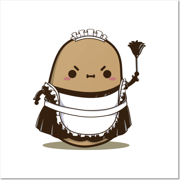 Cute Maid Potato Wall Art by clgtart